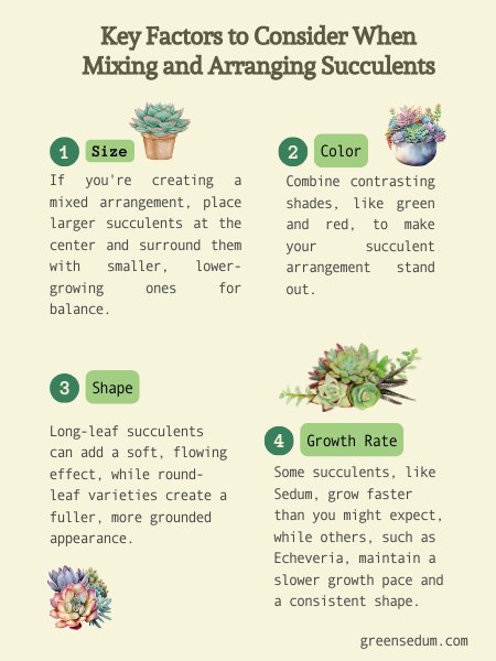 Key Factors to Consider When Mixing and Arranging Succulents