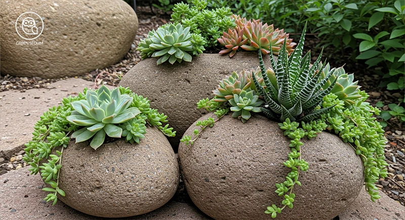 2.7. Succulents on Stones